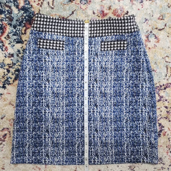 CAbi Reina 21 Club Houndstooth Suit Skirt Sz 0 - Picture 5 of 11